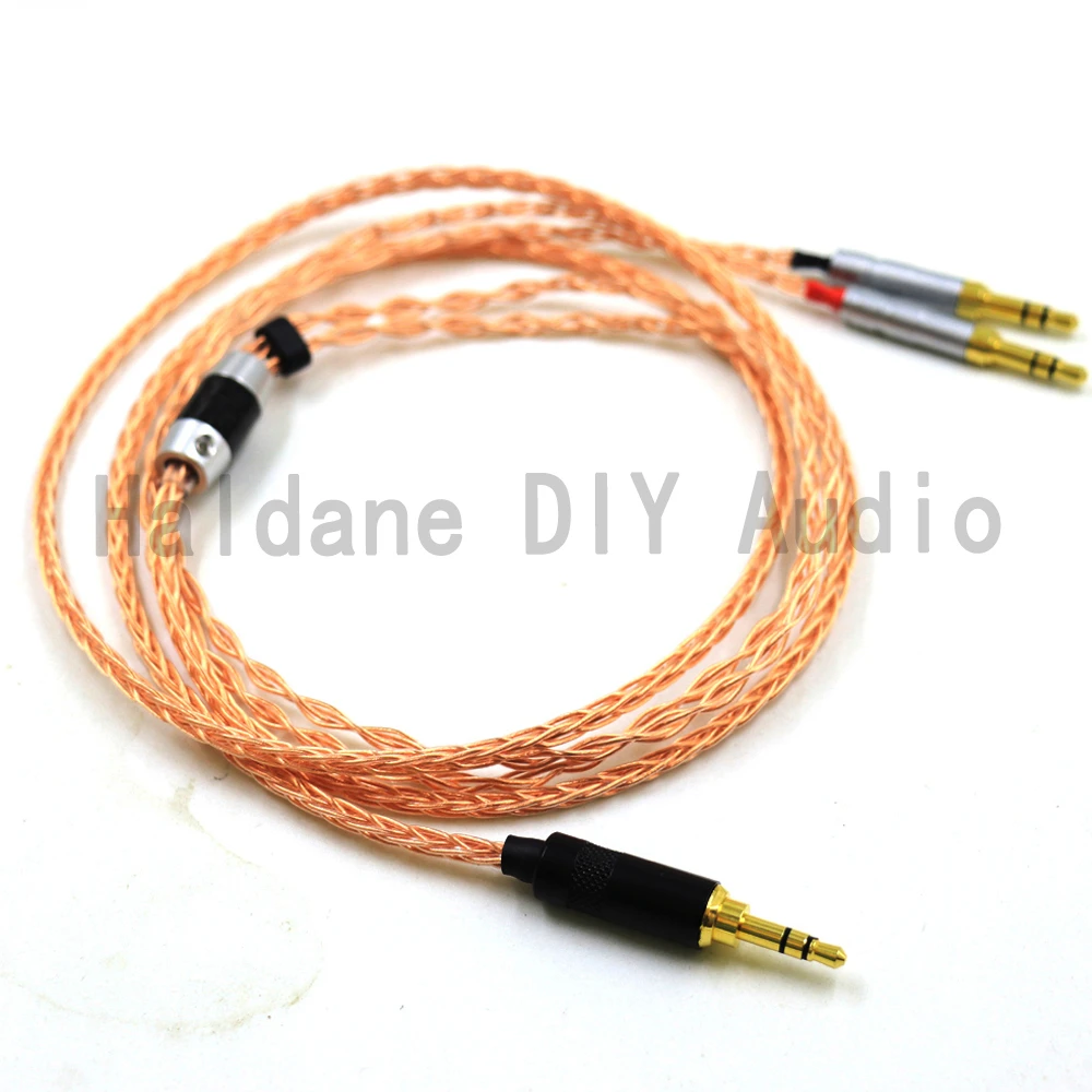 8 Cores 7N OCC Single Crystal Copper Headphone Upgrade Cable for Meze 99 Classics/t1 t5p/D600 D7100