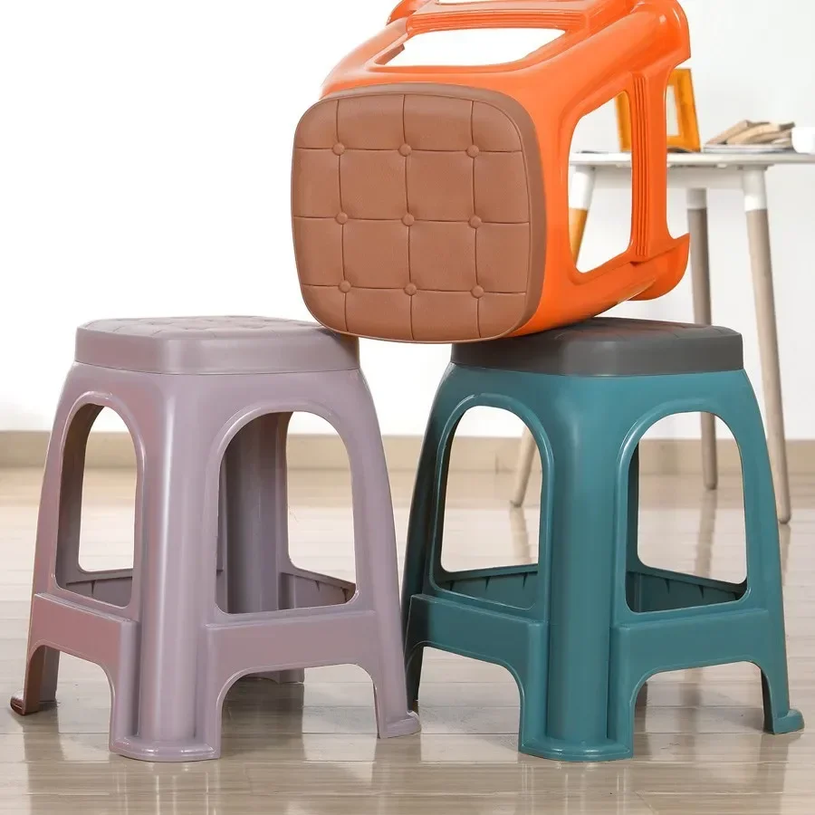 

Light Plastic Stool Living Room Economical Durable Chair Extra Thick Bench Cooked Glue Bathroom High Bench Household