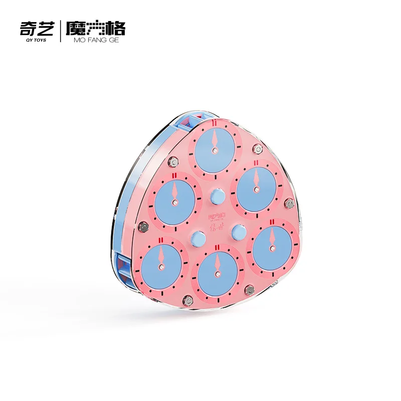 New QiYi 3x3 MAGIC CLOCK Blue Pink 3x3 5x5 Global Limit 88 Racing Full Magnetic  Professional Competition Puzzle Toy