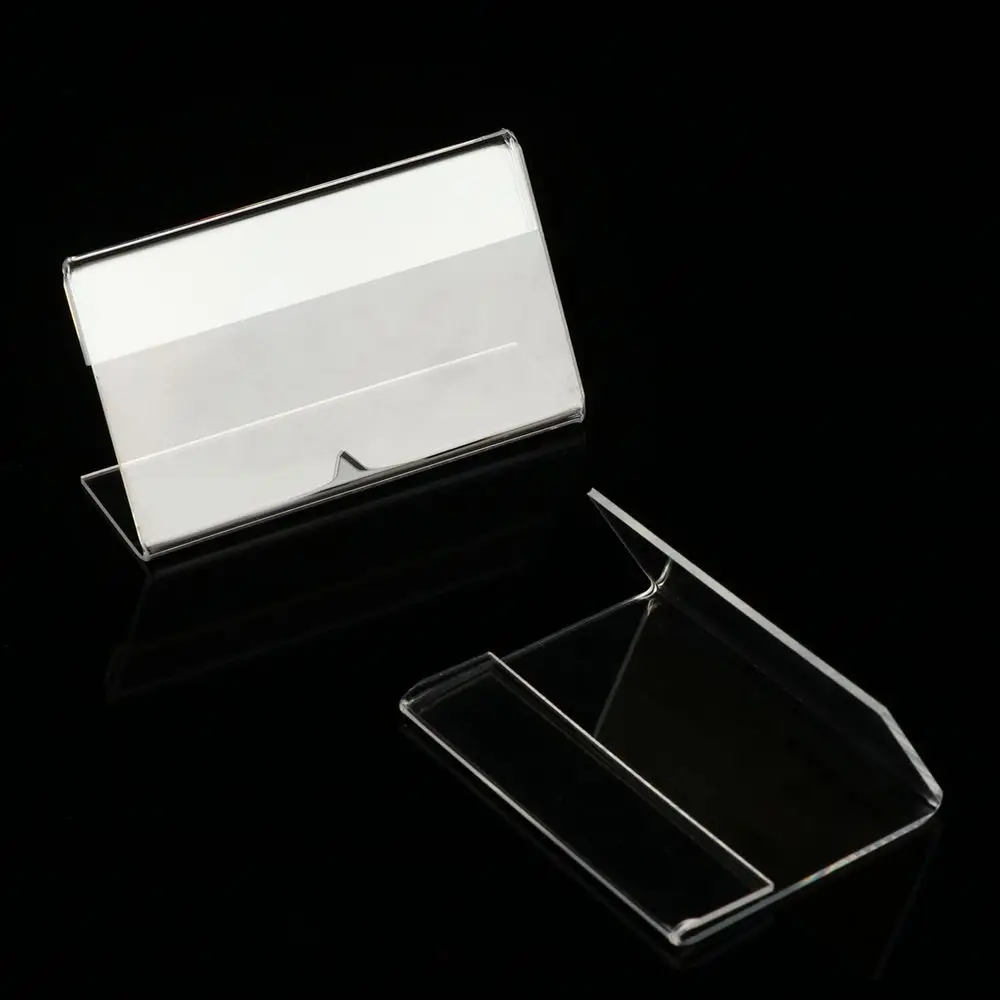 Mini L Shape Clear Retail Store Counter Top Stand Acrylic Sign Display Holder Shelf Label Holder Price Card Tag(10pcs)