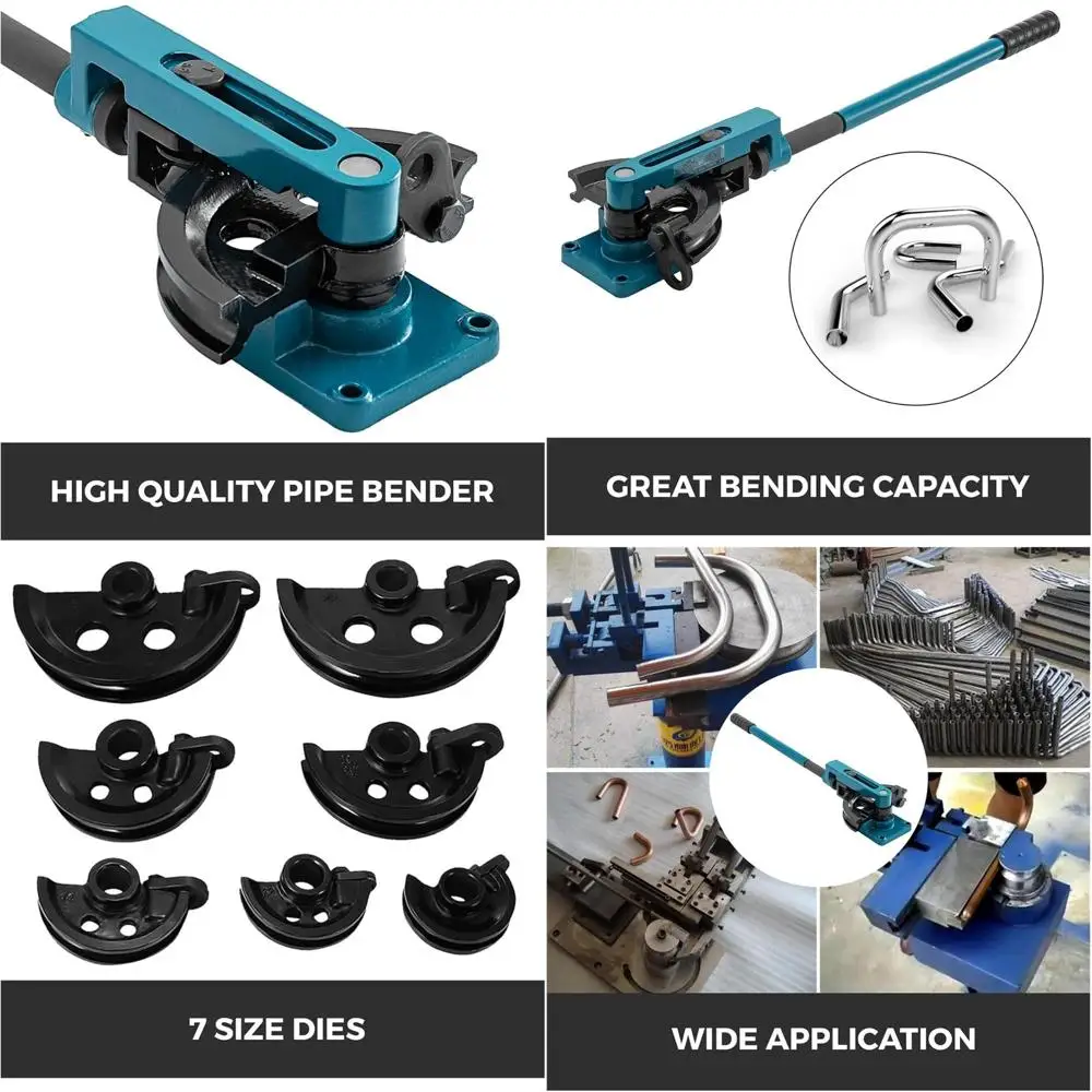 

Ручной трубогиб для труб диаметром 10-25 мм, многофункциональный станок для гибки стальных и медных труб, рычажный, усиленный, для гибки труб