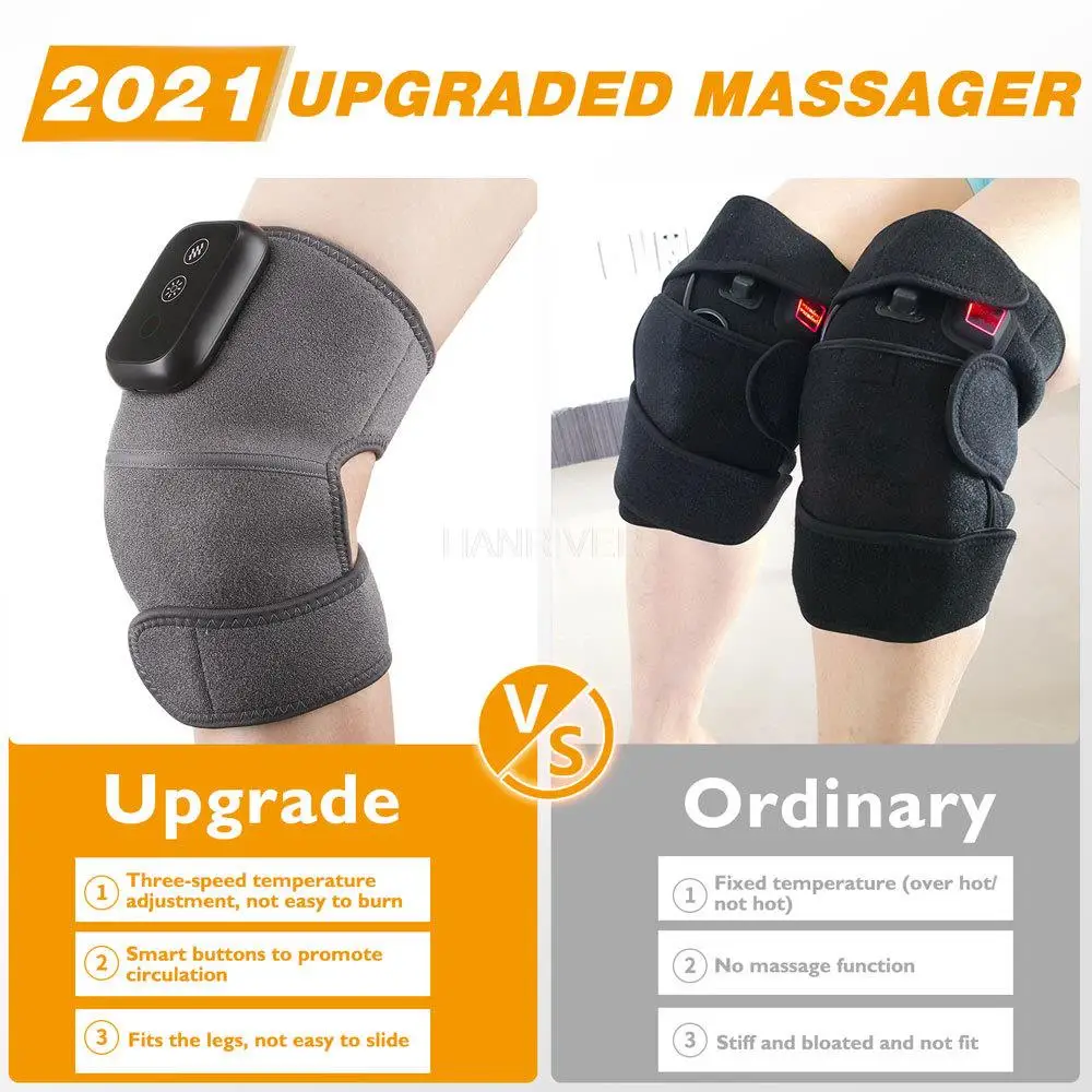 

Heated knee, shoulder and elbow pads, intelligent heating massage for cold legs, wireless temperature control knee massager