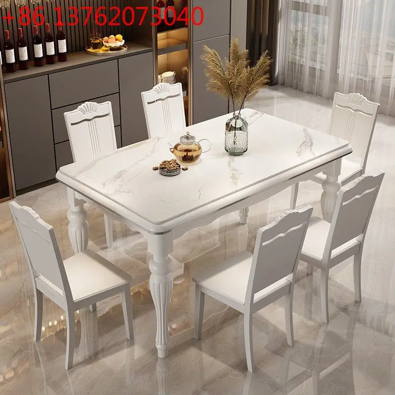 Mesas de Comedor Modernas Japonesas de Madera Blanca, Mesas de Comedor Centrales de Lujo, Mesas de Comedor para el Hogar, Muebles para el Hogar