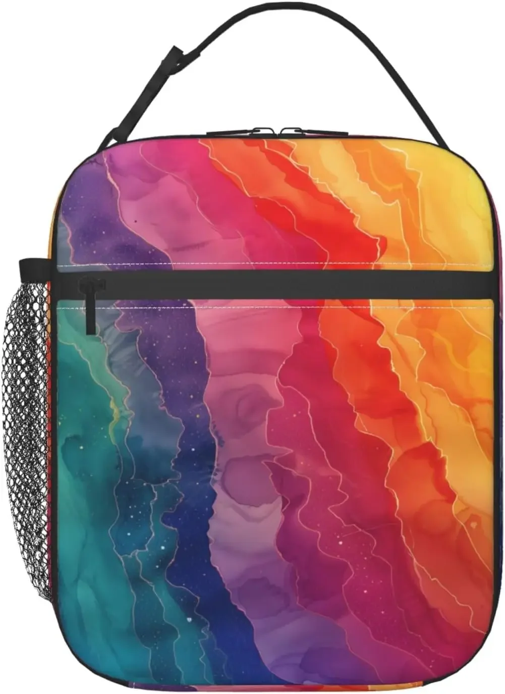 Soccer Lunch Box For Kids Aldults, Ball Sport Style Reusable Thermal Insulation Cooler Tote Bags, Grass Football Print Insulated