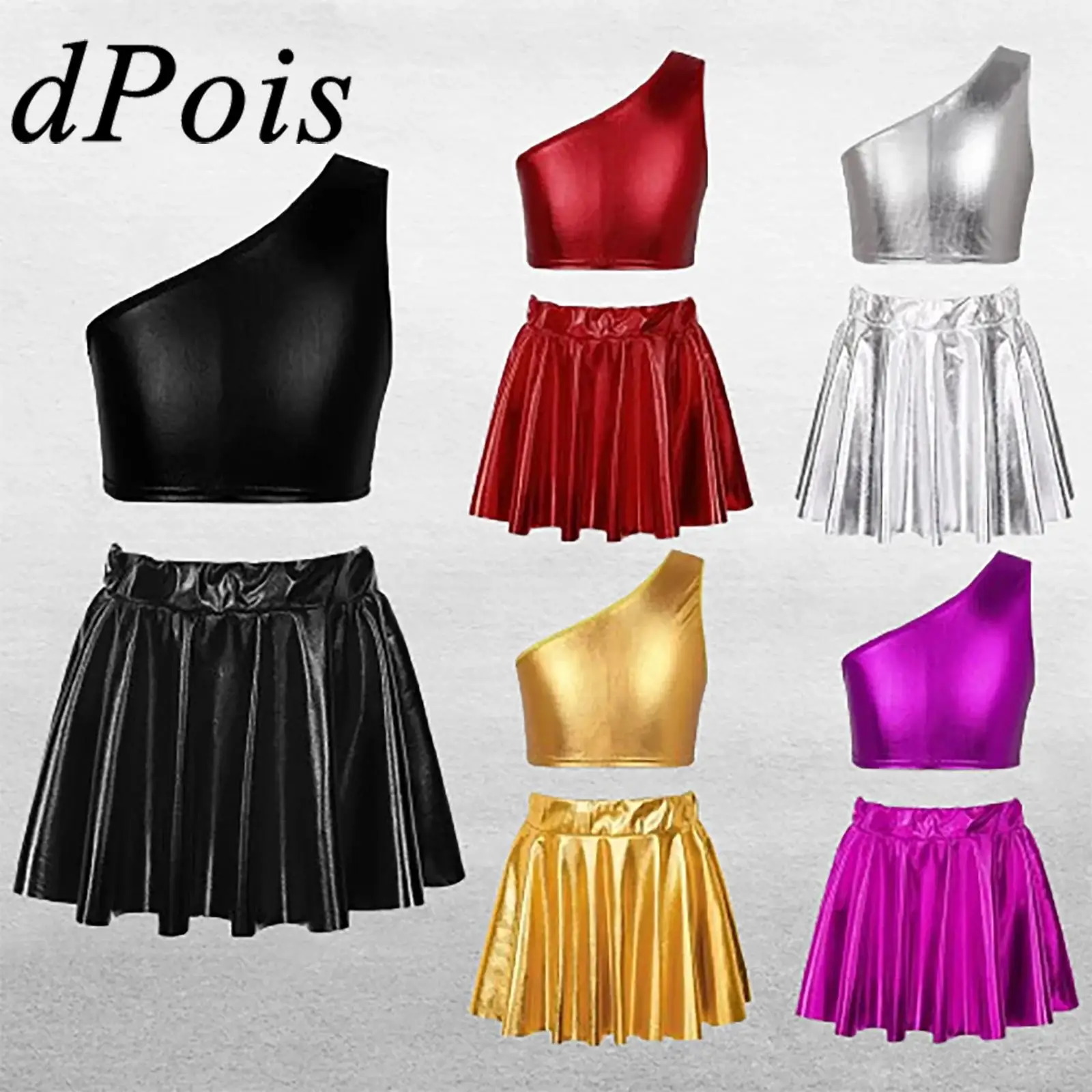 

Performance Dancewear Sets Children's Hiphop Clothes Street Clothes Jazz Dance Costume Kids Stage Show Girls Metallic Outfits