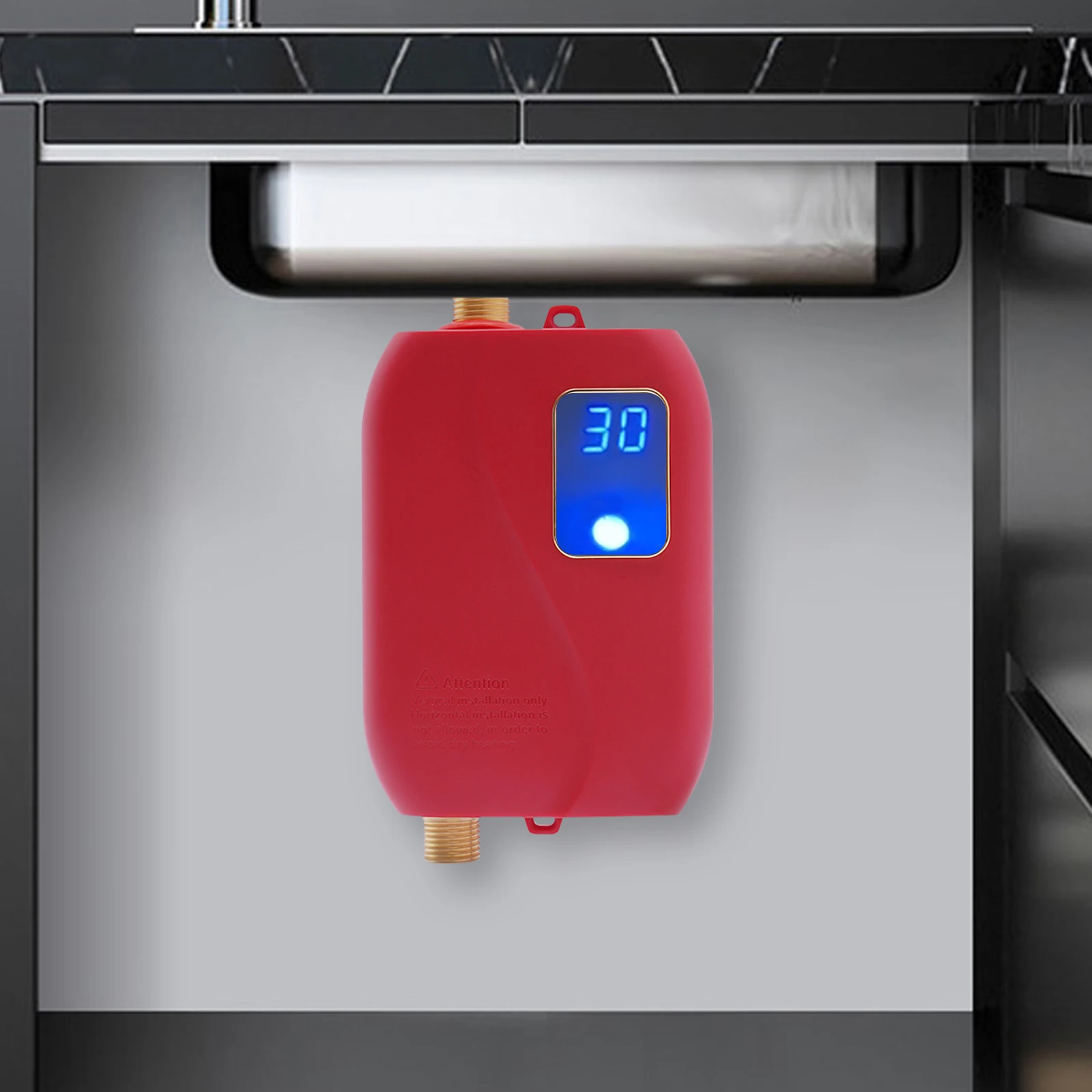 Electric Tankless Water Heater - Instant On-Demand Hot Water for Kitchen & Bathroom under Sink Compact Size