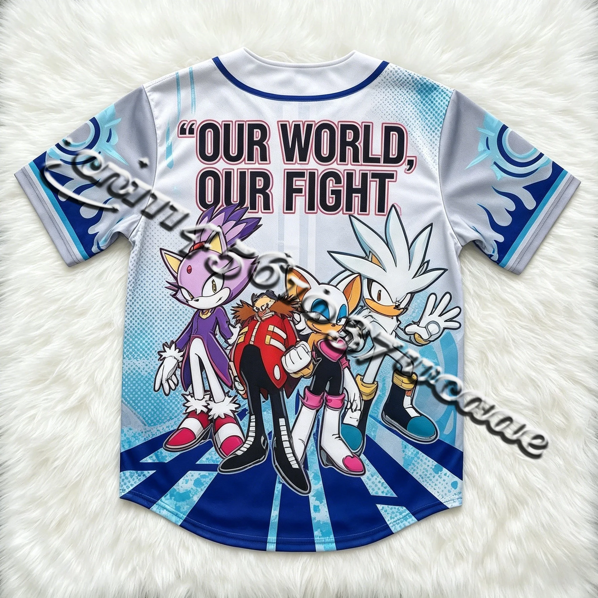 BandaiAnimation Theme Sonic the Hedgehog Character Baseball Sports Jersey Summer Oversized T-shirt Adult Family Matchmaking 2026