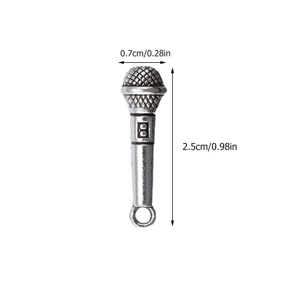 Microphones miniatures en alliage pour décoration de maison, mini microphones simulés, modèle d'ornement, jouet pour enfant, 10 pièces