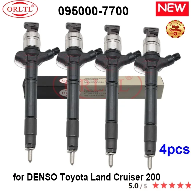 Genuine Fuel Injector 0950007700 NOZZLE 095000-7700 7700 for Toyota 1VD-FTV Engine Land Cruiser 4.5L 4PCS/LOT