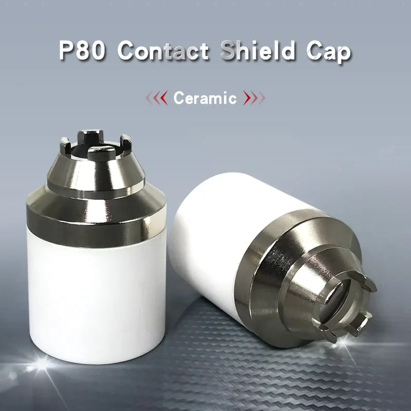 P80 P-80 Contact Protective Cap Shield Cap CNC Plasma Cutting Torch Accessories Nozzle Protective-Cover Contactable Hand Hold