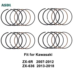 Motor Engine 1/4 Cylinder Piston Rings Kit 67mm STD for Kawasaki ZX-6 ZX6 ZX-6R 2007-2012 ZX-636 2013-2018 ZX6R ZX636 ZX 6R 636