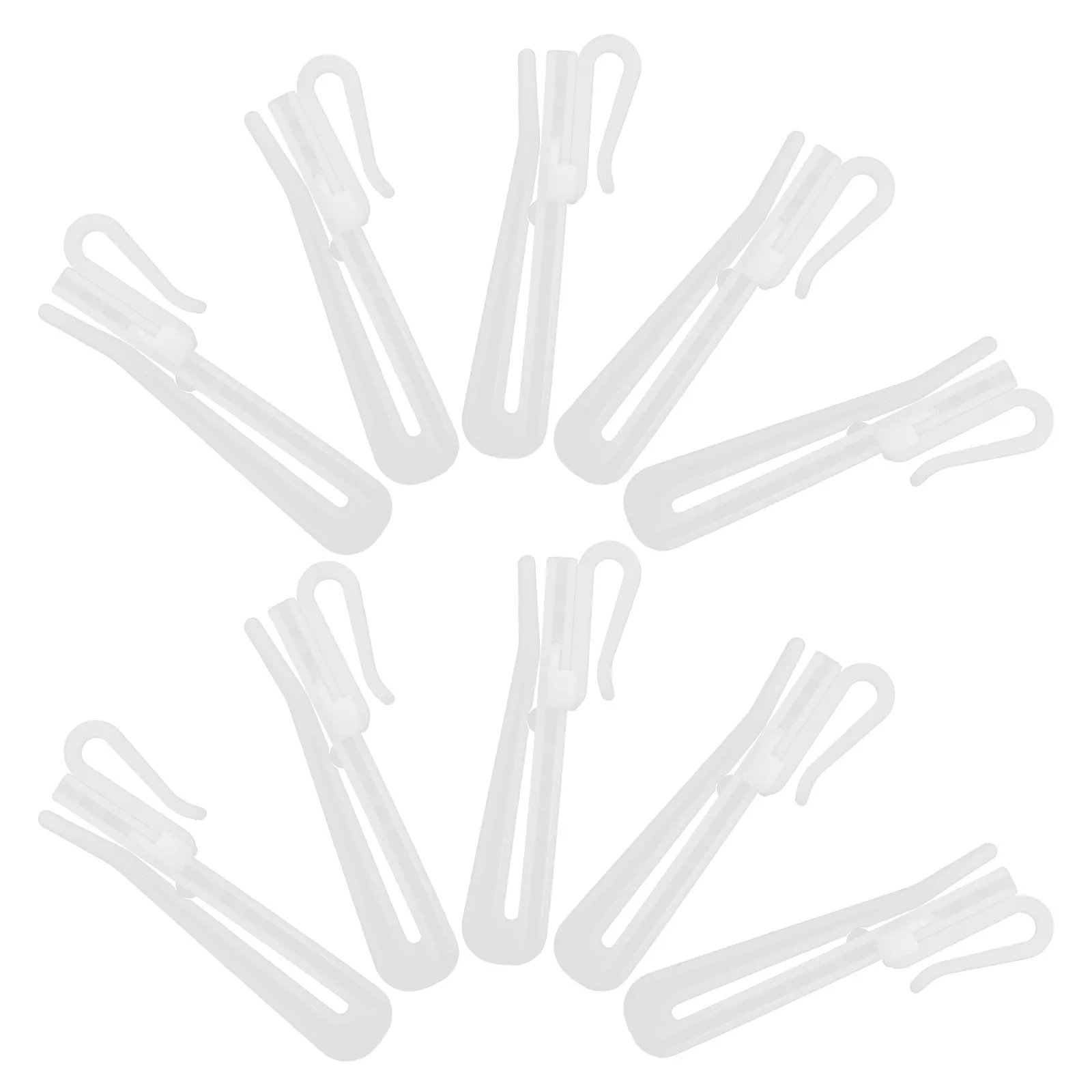 50Pcs Plastic Curtain Hooks Adjustable Pinch Pleat Clips for Drapery Track Hanging Curtains Home Office Decor Curtain