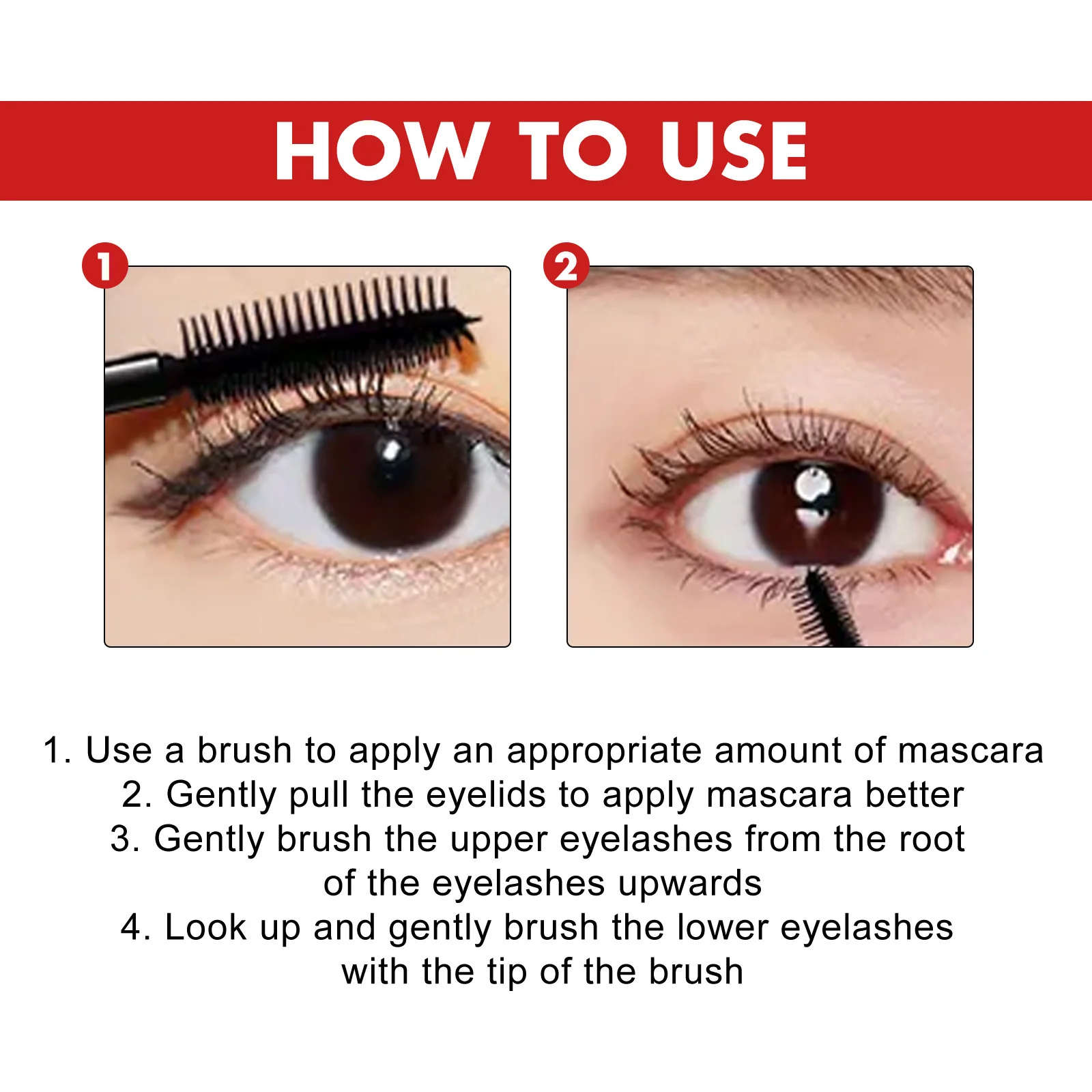 1-3pcs Crown Black Mascara 4D Lasting Natural Thick Curling Waterproof Mascara Quick Dry Non-blooming Eyes Makeup Cosmetic