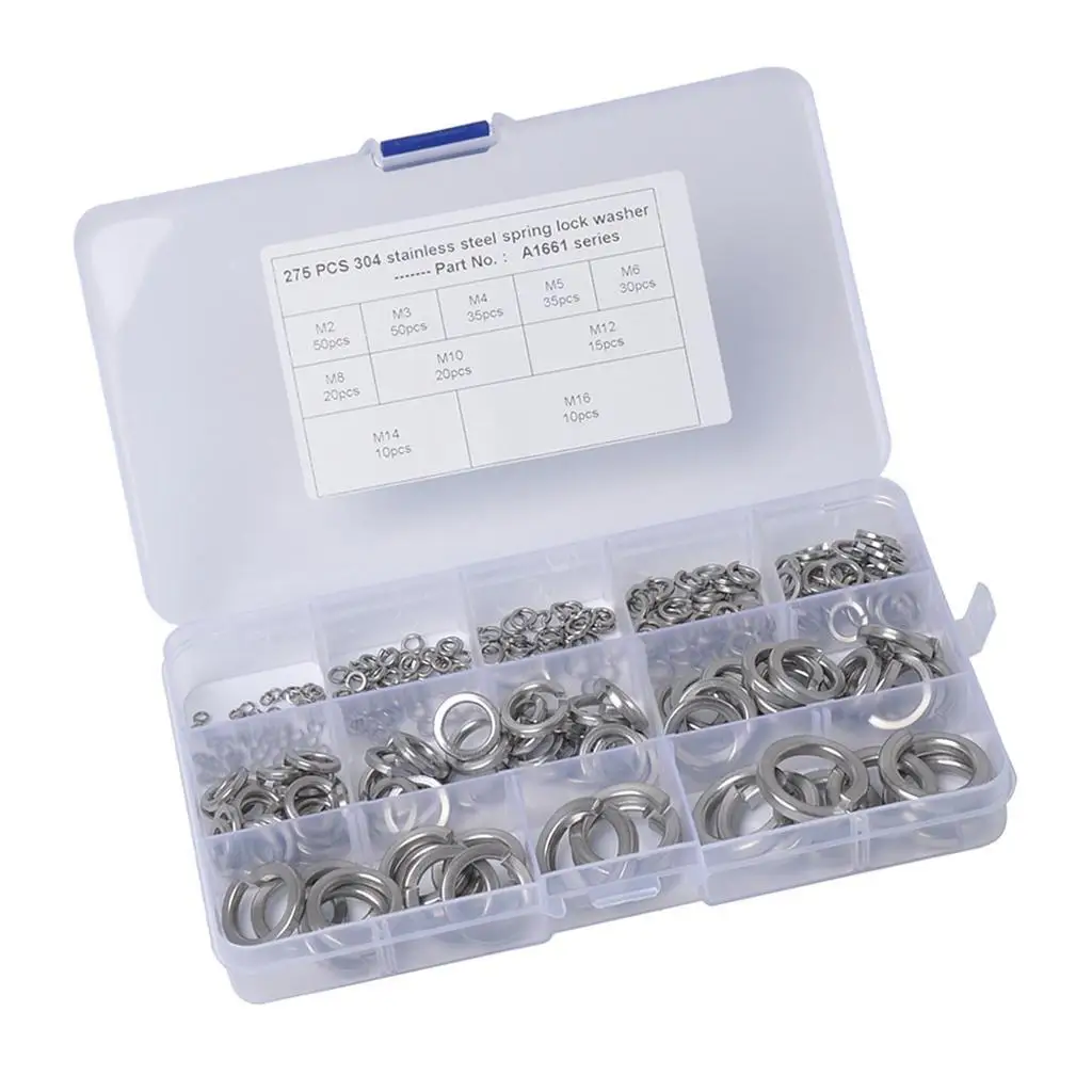 CHROME PLATED SPRING LOCK COIL WASHERS,M2/3/4/5/6/8/10/12/14/16