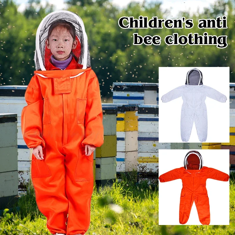 1Set Children Anti-Bee Suit Breathable Suit for Kids Beekeeping Practice Kid Clothing Beekeeping and Gloves Tools