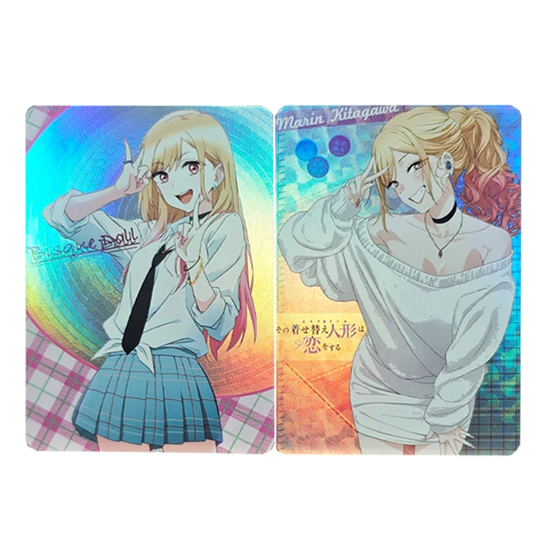 

2 шт./компл., 59X86 мм, сделай сам, самостоятельная работа, «История богини», Китагава Марин, коллекционная карта, преломление, цветная вспышка, аниме-карта, подарочная игрушка