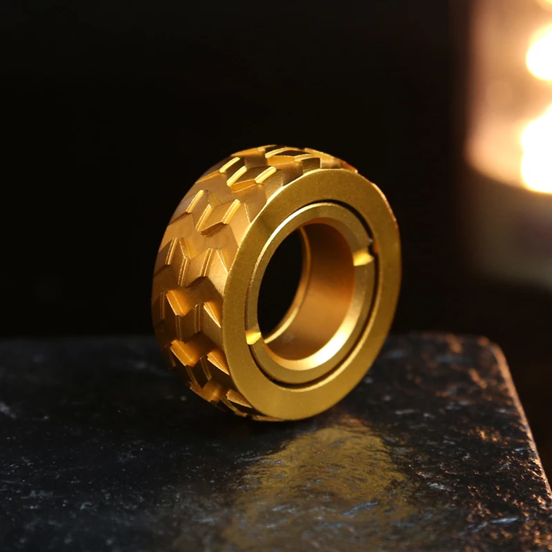 الإطارات اللمسي الدائري الميكانيكية تململ السقاطة الدائري EDC اللعب سبائك الألومنيوم الإصبع الإطارات المعدنية اللعب الإجهاد سبينر ألعاب متململة #6