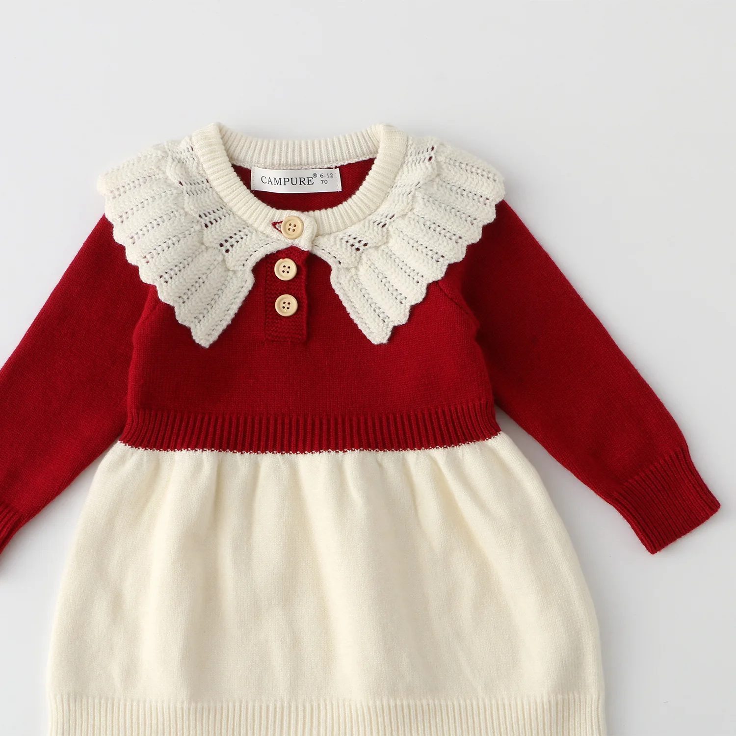 2026 Autumn New Girls Long Sleeve Knitted Dress Cotton Children Princess Dress Baby Girl Sweater Dress Toddler Clothes