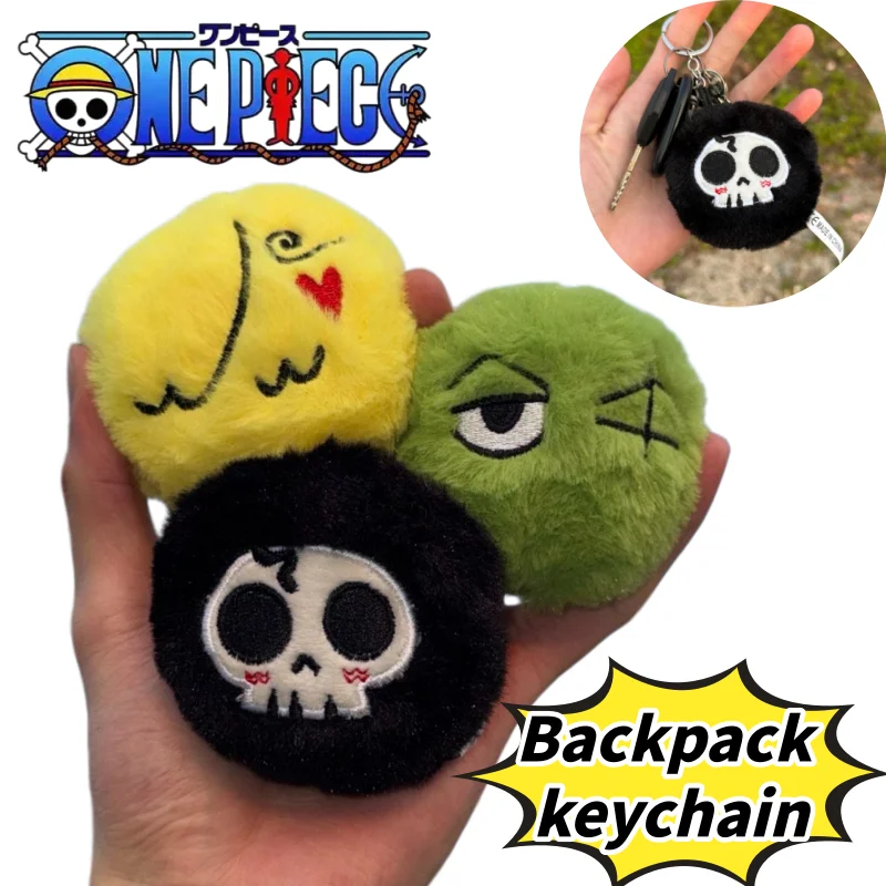 

New One Piece Roronoa Zoro Creative Cute Anime Character Plush Keychain High-Appearance Personalized Cartoon Backpack Pendant