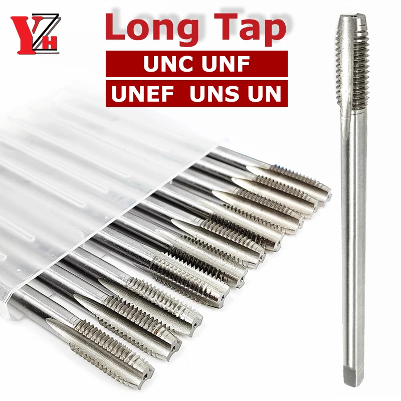 HSS Extended Long Tap American Standard UNC UNF UNEF UN UNS Straight Flute Thread Screw 1/4 5/16  3/8 7/16 1/2 9/16 5/8 3/4 7/8