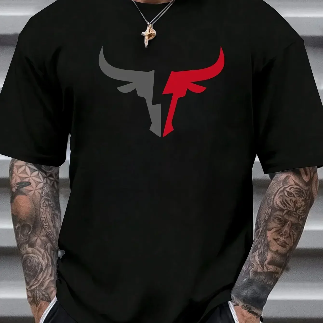 

Футболка À Manches Courtes Col Homme 100% % Coton Confortable,Ladies Pajamas Coupe Ample, Grande Taille Imprimé Taundar Sport Été