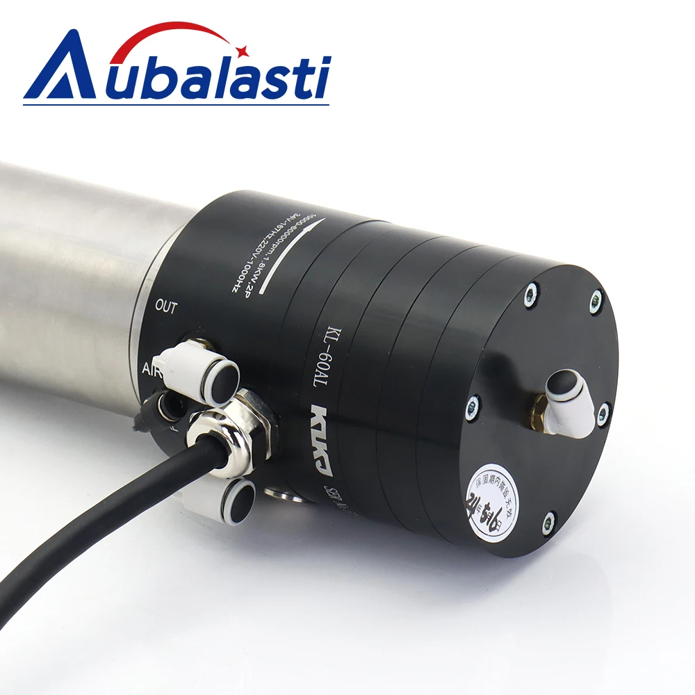 Aubalasti 1.8KW ATC Spindle Motor 10000-60000rpm 34V 167Hz 220V 1000Hz Automatic Tool Change Spindle for CNC Router Engraving