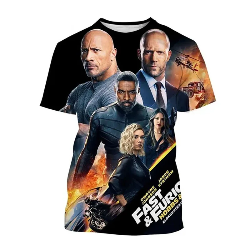 Latest Fast and Furious T-Shirts 3D Print Summer Men Woman Short Sleeve T Shirt Hip-hop Oversized Harajuku Top Tees Kid Clothing