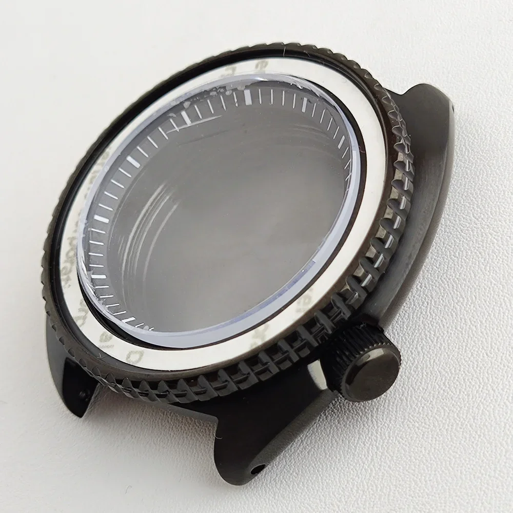 42.5 มม.NH35 สแตนเลสสตีลนาฬิกา Sapphire Glass นาฬิกาดําน้ําเหมาะสําหรับ NH35 NH36 การเคลื่อนไหวใหม่ DIY