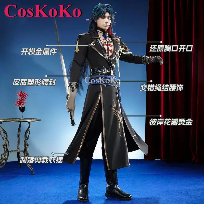 CosKoKo Blade Cosplay Anime Game Honkai: Star Rail Costume Handsome Military Uniforms Halloween Party Role Play Clothing S-XL