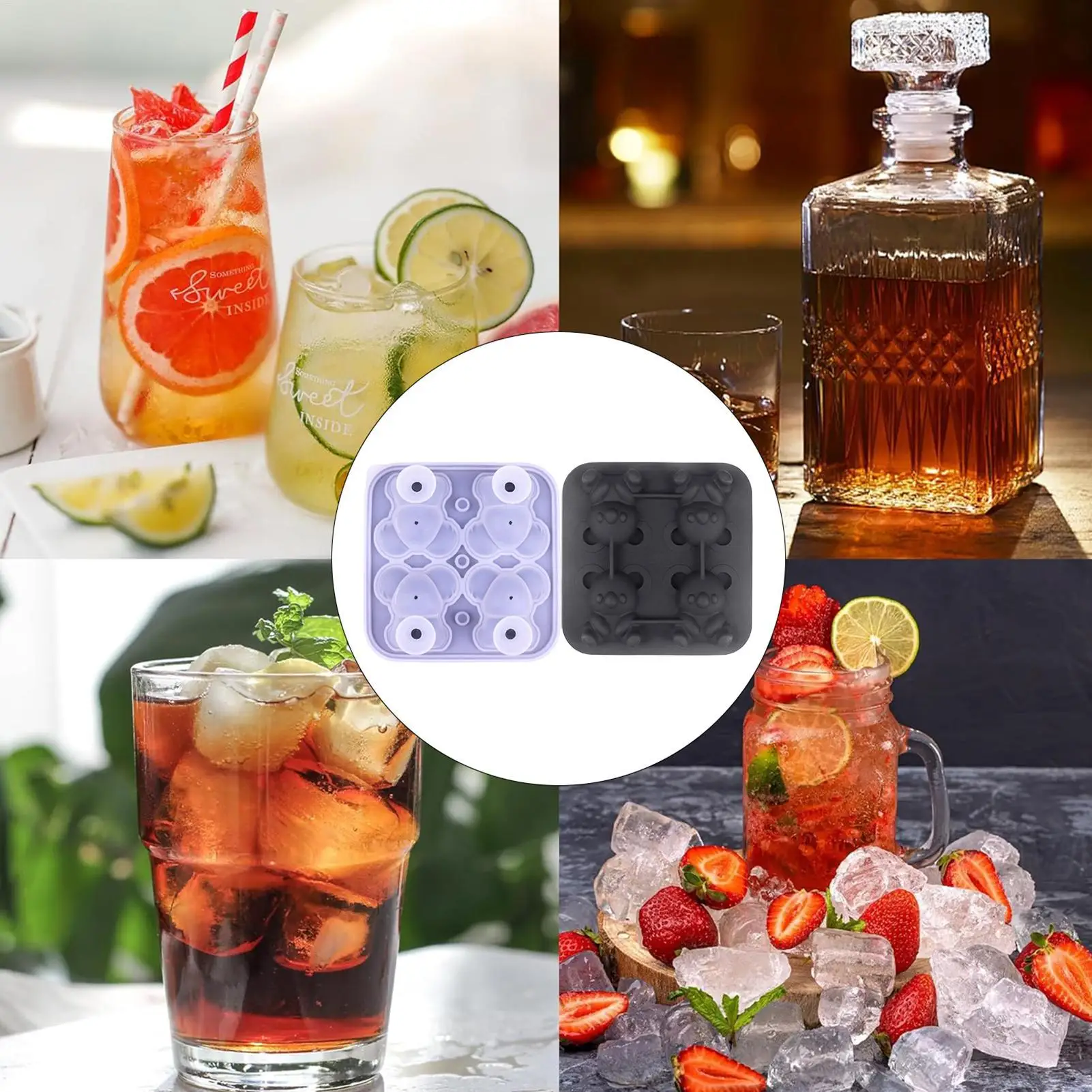 

Multi-cavity Ice Block Silicone Mold Animal Candy Biscuits Jelly Baking Moulds Chocolate Making Tool Popsicles Ice Cream Box