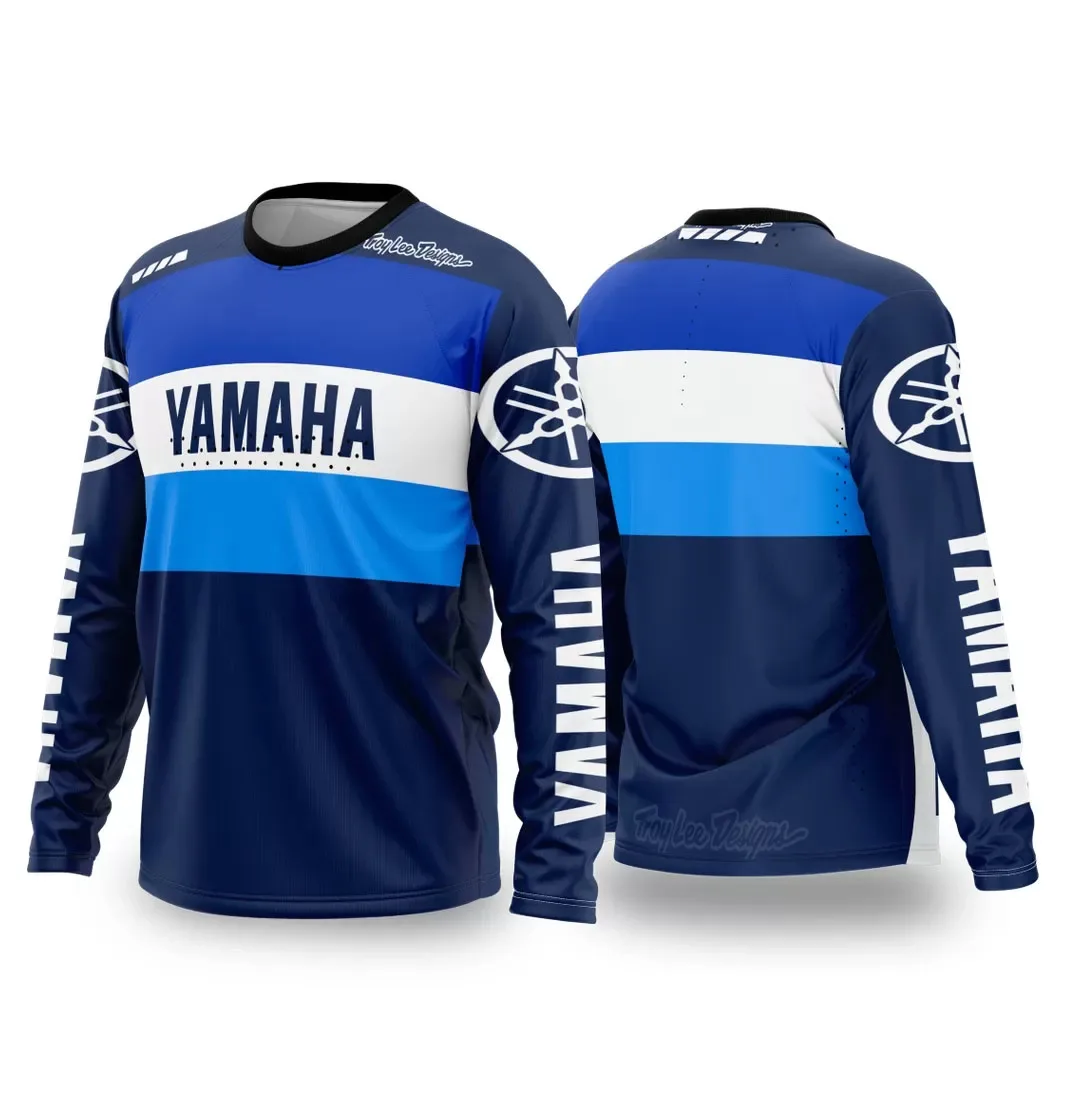 Yamaha Men Women Motorcycle Riding Suit Loose And Breathable Quick Drying Off-Road Racing Suit Moto Long Sleeved Sports T-Shirt image 2