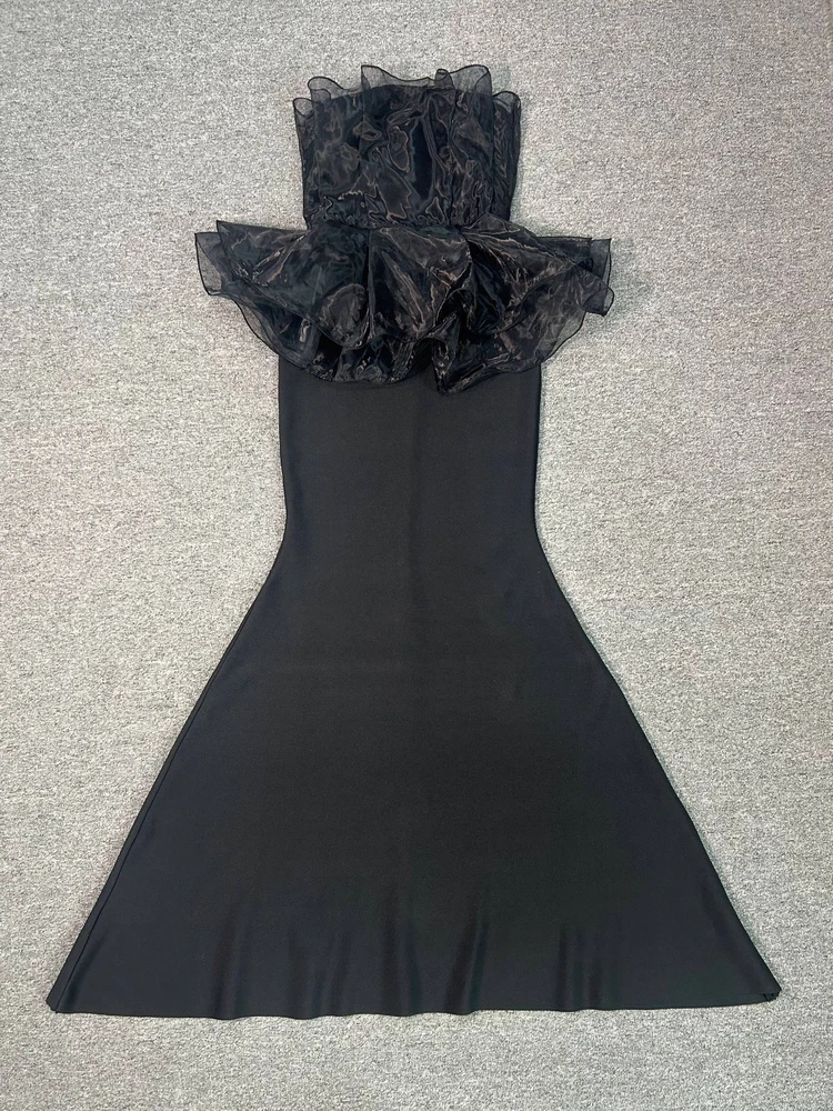 Ele Bla robe sans bretelles longueur au sol mariage Par Dr coréen Sle taille moyenne jupe longue à fermeture éclair pour divers Ocns