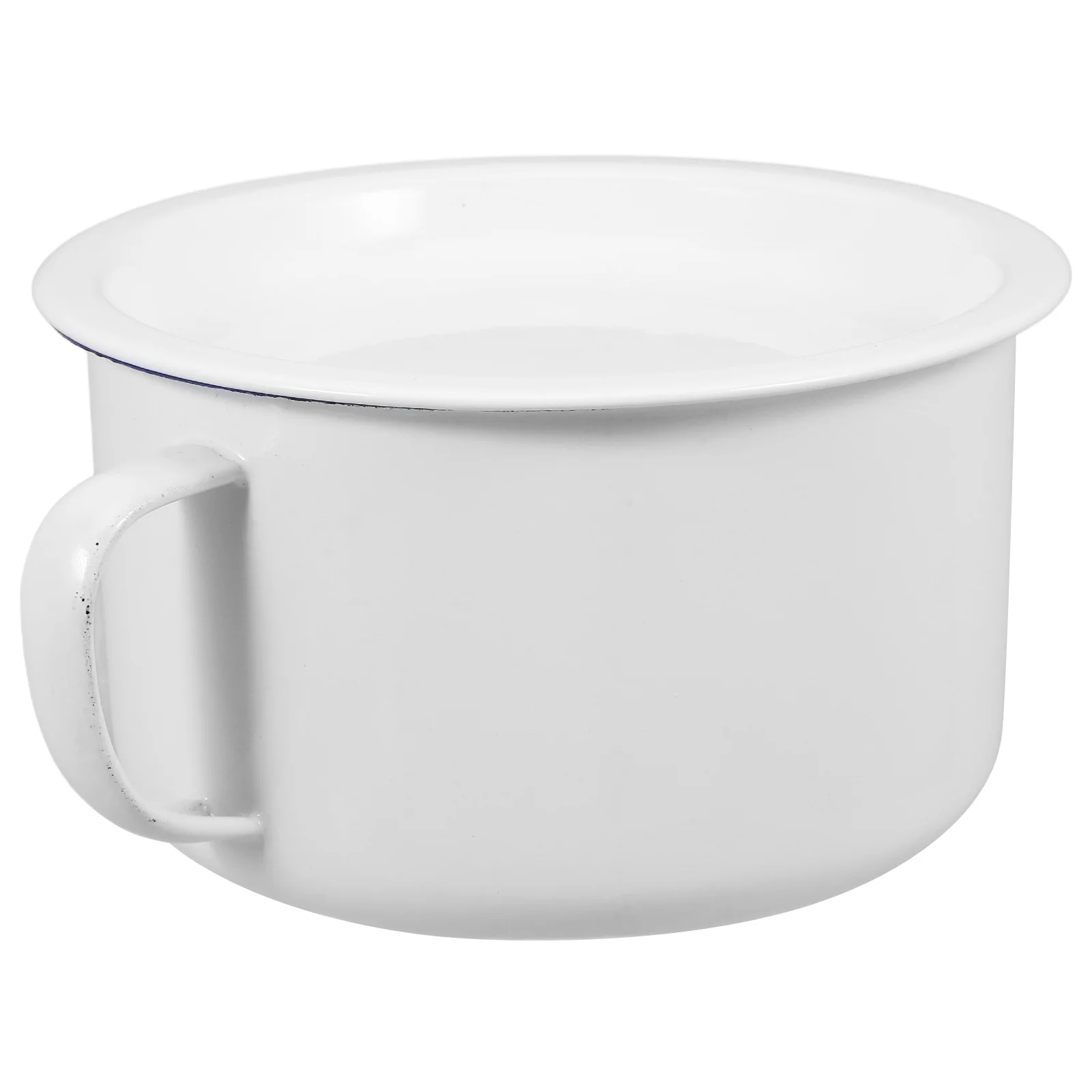 Food Enamel Instant Noodle Bowl Enamelware Kitchen Tableware Soup Cup Serving White Student