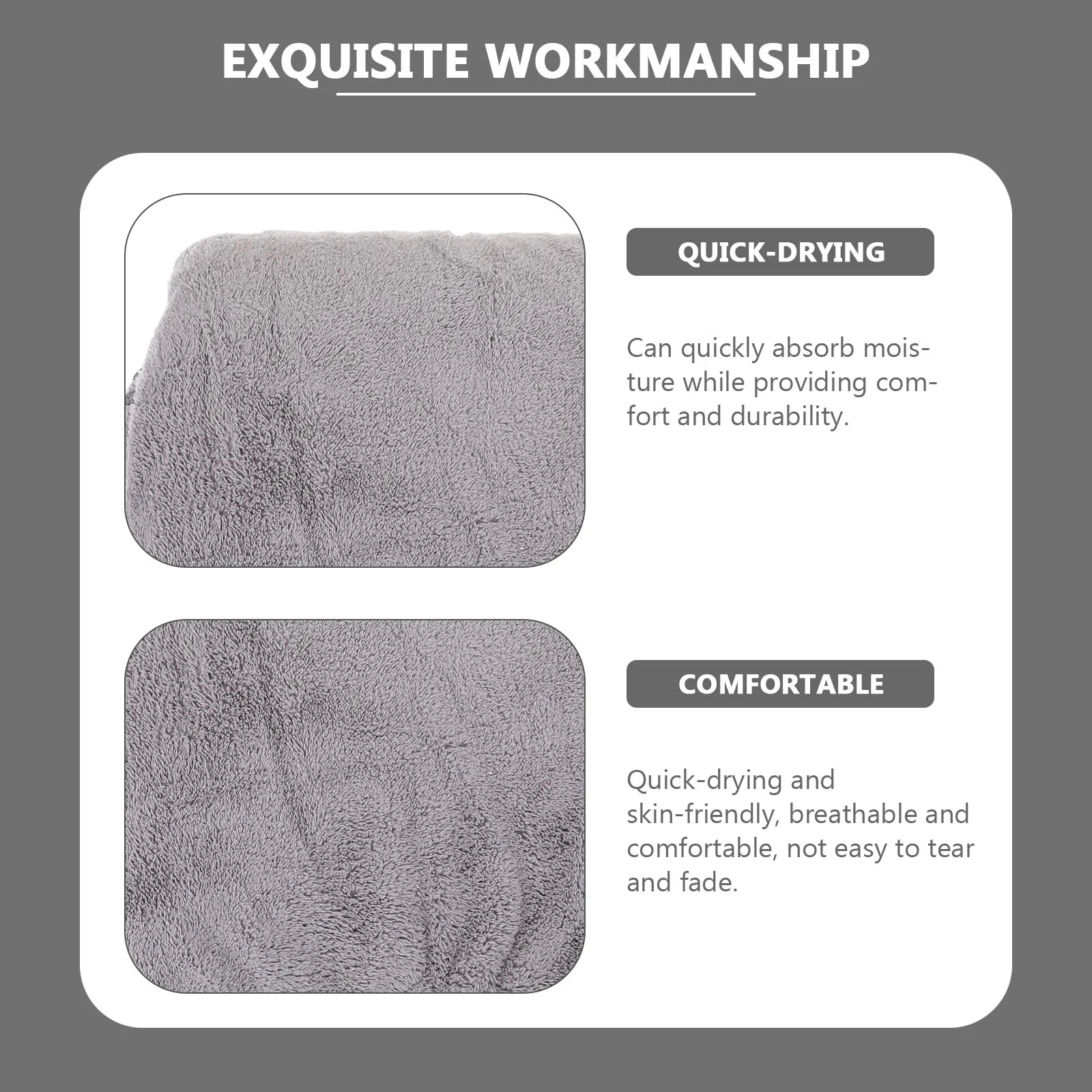 

1Set Thickened Coral Fleece Bath Towel Quick Drying Water Absorbent Home Shower Towel Soft Portable Bathing Supply