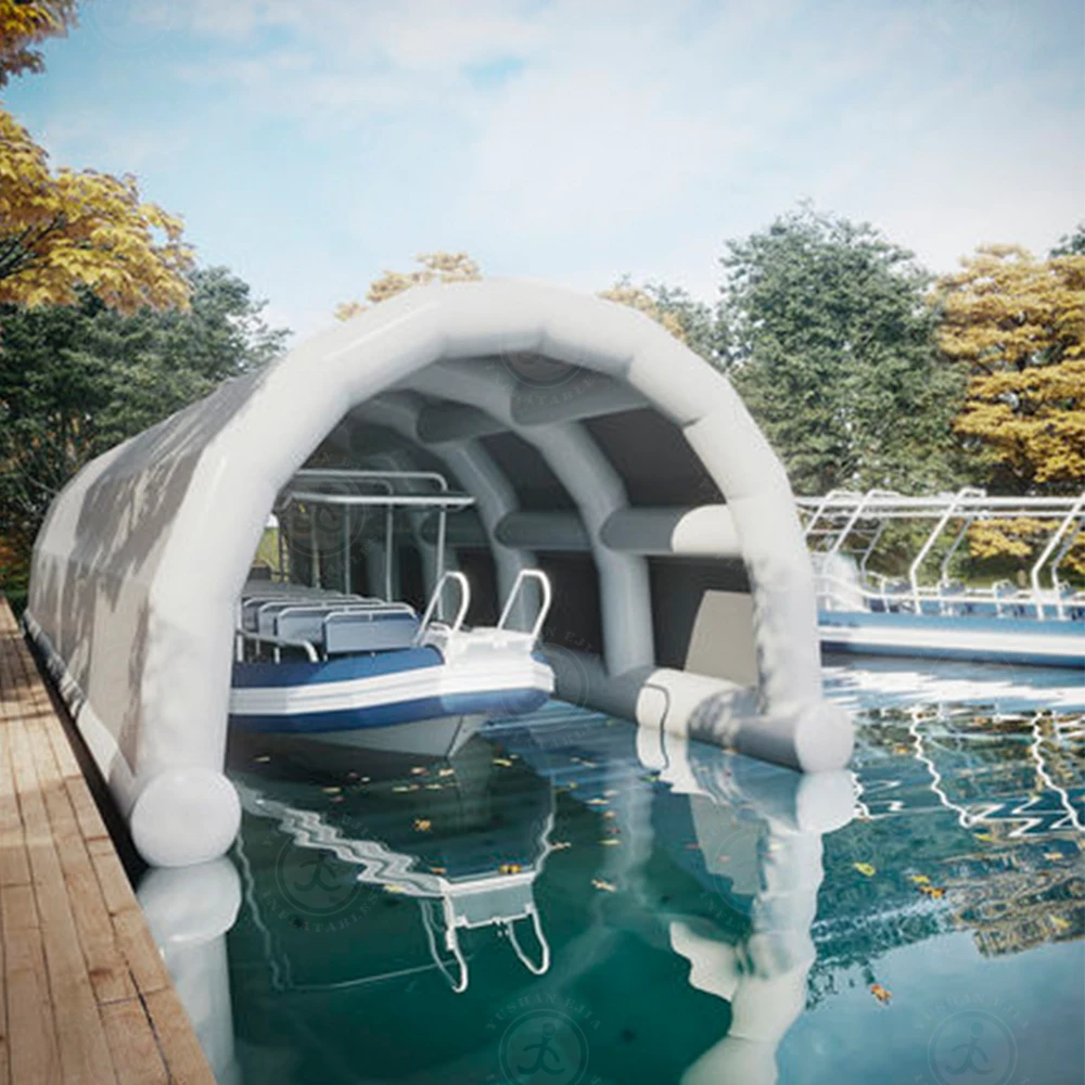 Inflatable Waterproof PVC Floating Boat Shelter Storage Tent Dry Dock Fit For Marine Ships Watercraft Accessories DDP