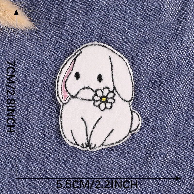 Ricamo peluche coniglio Aberdeen Patch per vestiti accessori Bunny Patch abbigliamento per bambini decorazione adesivo adesivo