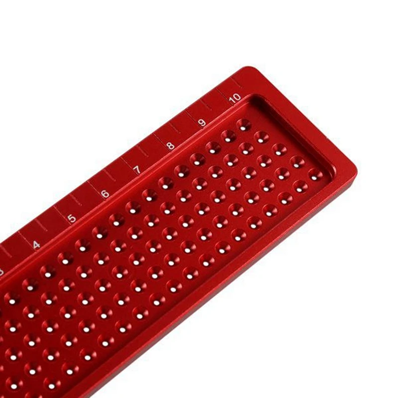 A39Q-Woodworking Scribe T100 Hole Scribe T-Type Ruler Hole Scribing Ruler Line Drawing Marking Gauge DIY Measuring Tools