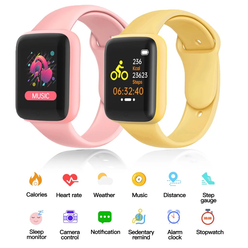 Kids Smart Watch Children Smartwatch for Girls Boys Men Women Sport Heart Rate Blood Pressure Bracelet Watches for 8-18