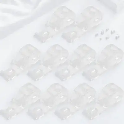 20Pcs Roller Shade Chain Retainer Clips Transparent Curtain Hooks Safety Cord Guide Clear Curtain Clip for Roller Blind