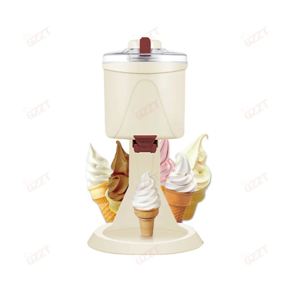 1L برميل آلة مخروط الآيس كريم الأطفال محلية الصنع الفاكهة الآيس كريم المخروط التلقائي الصغيرة صانع الآيس كريم المنزلية
