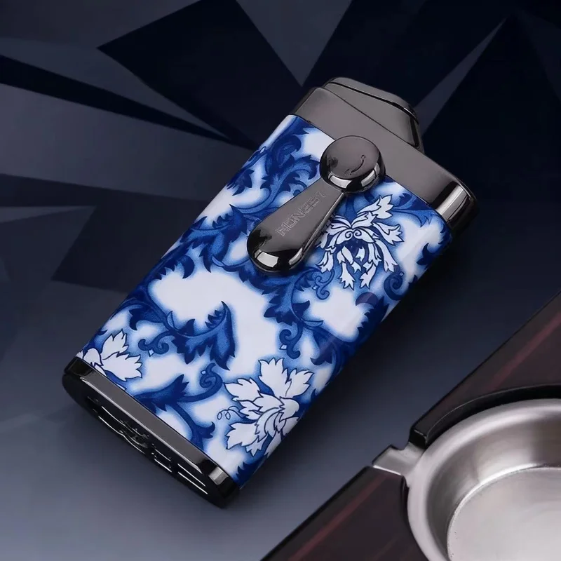 HONEST الراقية السيجار ولاعة خاصة البيوتان نفخ الحقن المباشر يندبروف المعادن الروك آلة الإبداعية صديقها هدية #3