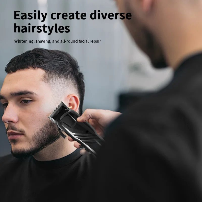 Waikil อุปกรณ์ตัดผมไร้สายสำหรับผู้ชาย, ที่ตัดขนไฟฟ้าใหม่หัวน้ำมันเครื่องตัดแต่งผมไฟฟ้าชาร์จ USB