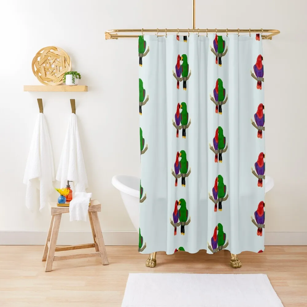

Eclectus Parrot pair Shower Curtain Cover Bathroom Shower Waterproof Shower And Anti-Mold Anti-Mold Waterproof Curtain