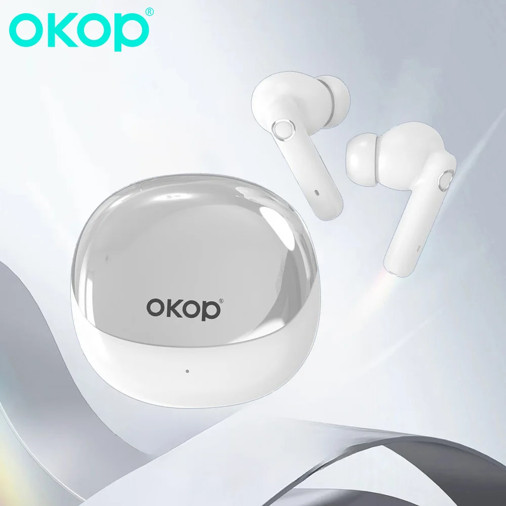 

OKOPWireless Bluetooth Earphones Semi in Ear Minimalist Gaming, Low Latency Call Noise Reduction, Outdoor Sports Mini Stereo tws