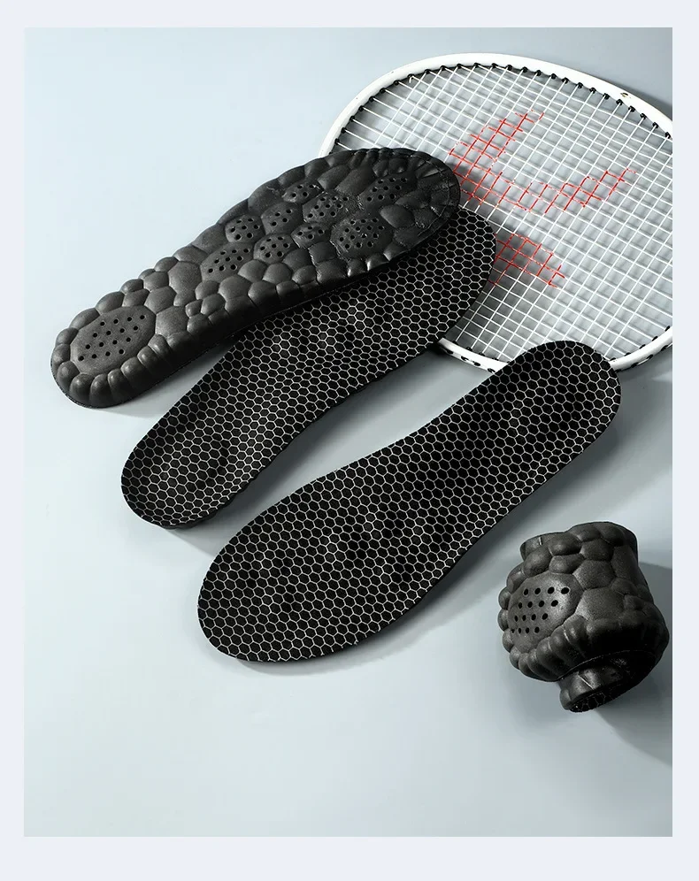 2 Stück/4 Stück Fußmassage-Weichsohle, Herren-Outdoor-Sport-Elastiksohle, stoßdämpfende Sohlen, atmungsaktive und bequeme Einlegesohlen. – Detail 17