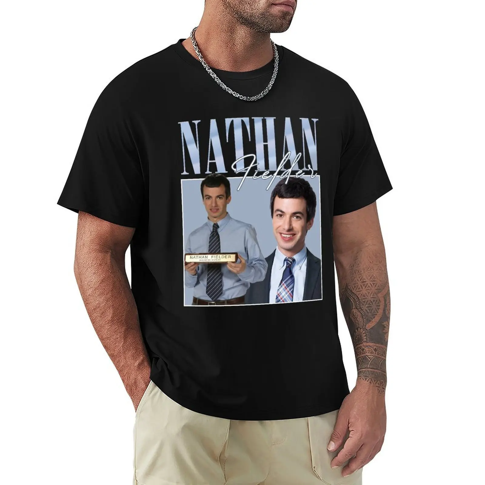 Nathan Fielder Vintage T-Shirt sublime quick drying shirts men graphic