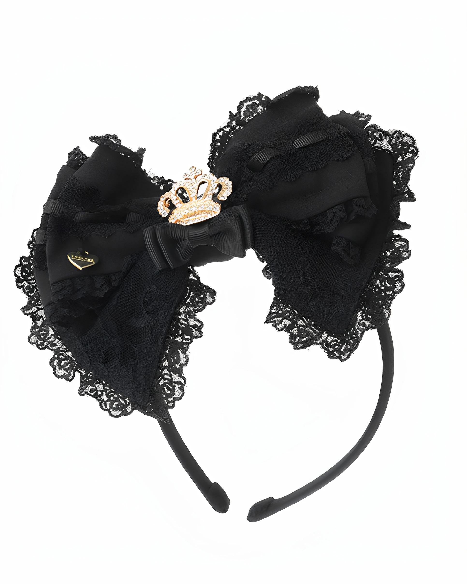 Japanese Sweetheart Girl Mines Mass-produced Lolita Crown Love Pendant Bow Lace Headband Hair Accessories Lolita Small Objects