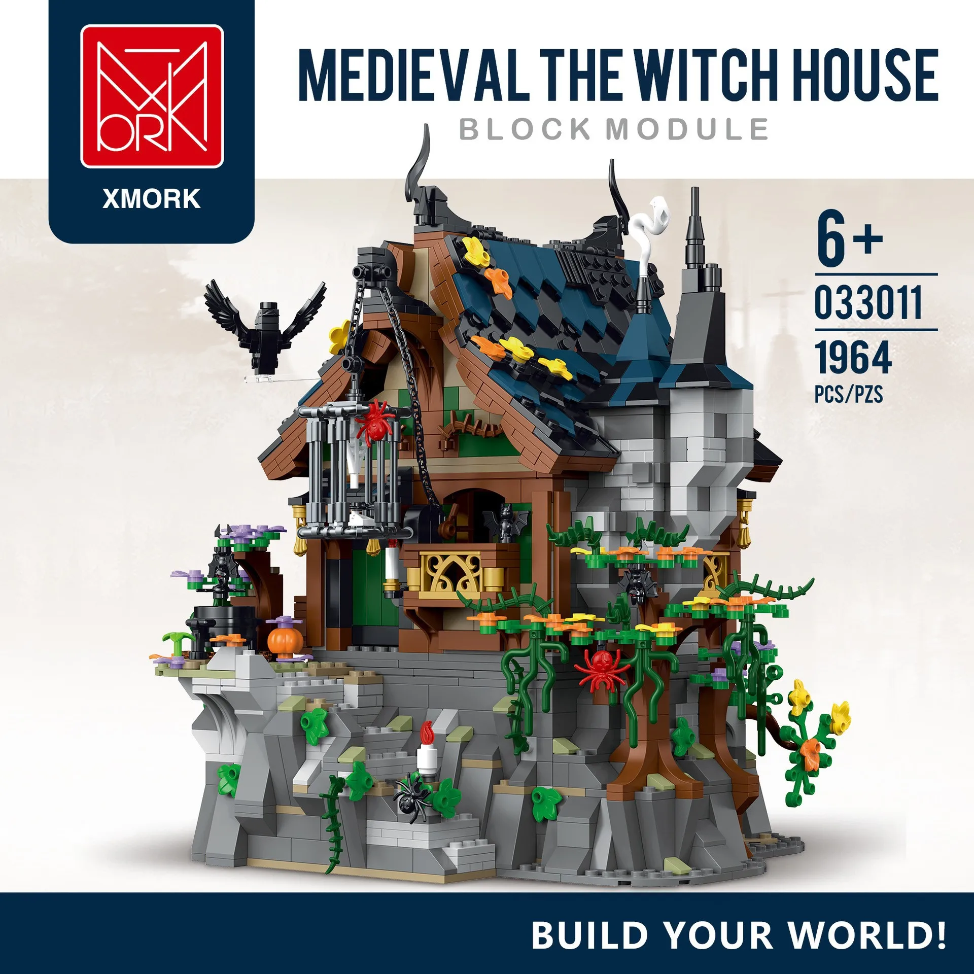 1964pcs House Building Blocks สถาปัตยกรรมอิฐของเล่น MOC House รุ่นวันเกิดคริสต์มาสของขวัญ