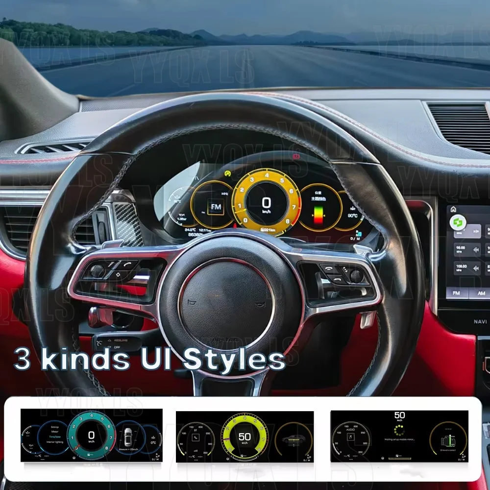 Car LCD Dashboard For Porsche Macan 2014-2025 Digital Cluster Instrument Panel Cockpit Multifunctional Speedometer