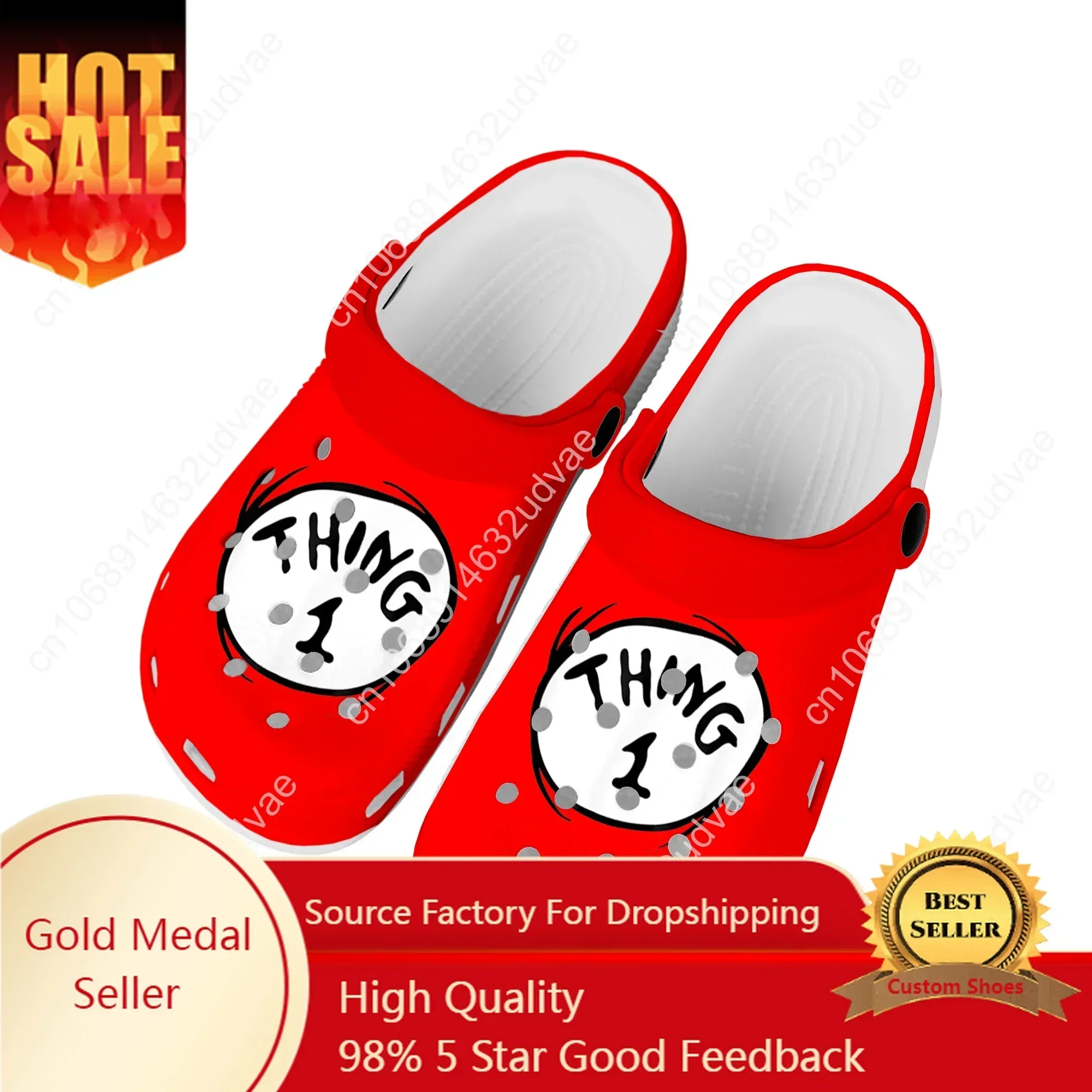 

Thing 1 And Thing 2 Red Dr Seuss Home Clogs Custom Water Shoes Mens Womens Teenager Shoe Garden Clog Beach Hole Slippers